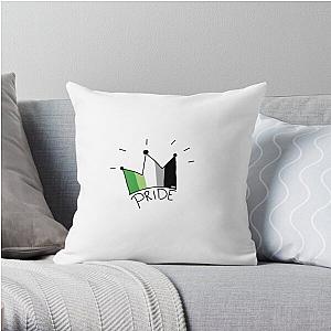 Aromantic Pillows - Aromantic crown Throw Pillow RB1901