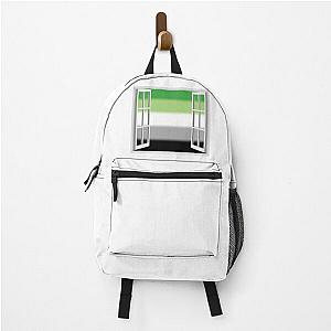 Aromantic Backpacks - Window Open to Aro Pride Flag Backpack RB1901