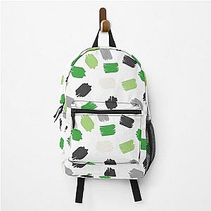 Aromantic Backpacks - Aro Pride Short Paintstrokes on White Backpack RB1901