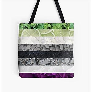 Aromantic Bags - Aromantic Asexual Flag design All Over Print Tote Bag RB1901