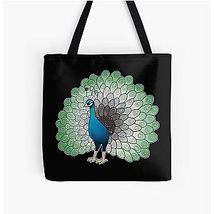 Aromantic Bags - Aromantic Pride Peacock All Over Print Tote Bag RB1901