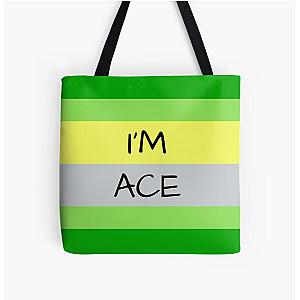 Aromantic Bags - AROMANTIC FLAG I'M ACE ASEXUAL T-SHIRT All Over Print Tote Bag RB1901