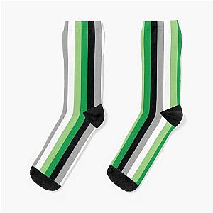 Aromantic Socks - Aromantic Pride Flag Socks RB1901