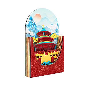 Artropad Mountain and Tower Landscape Omoshiroi Block 3D Notepad