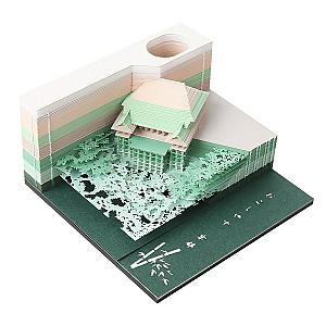 Artropad Kiyomizu Temple Omoshiroi Block 3D Notepad With Pen Holder