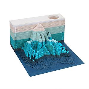 Artropad Ice Mountain Omoshiroi Block 3D Notepad With Pen Holder