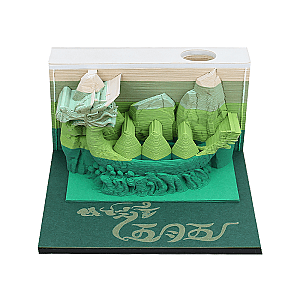 Artropad Mini Dragon Boat Omoshiroi Block 3D Notepad With Pen Holder