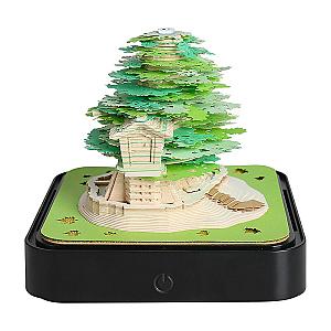 Artropad Green Treehosue Calendar Omoshiroi Block Mini 3D Notepad