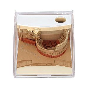 Artropad Colosseum Omoshiroi Block 3D Memo Pad With Pen Holder