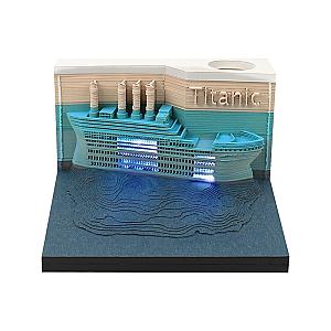 Artropad Titanic With Light Omoshiroi Block 3D Memo Pad With Pen Holder