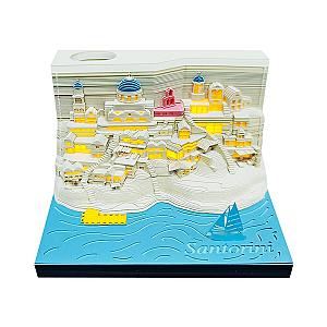 Artropad Santorini Omoshiroi Block 3D Memo Pad With Pen Holder