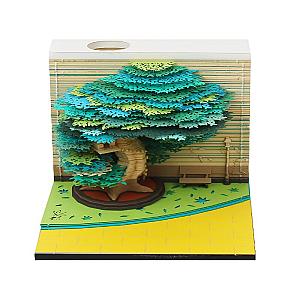 Artropad Treehouse Omoshiroi Block 3D Memo Pad With Pen Holder