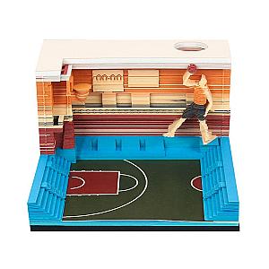 Artropad Basketball Omoshiroi Block 3D Memo Pad With Pen Holder