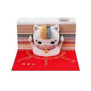 Artropad Cat Teacher Omoshiroi Mini 3D Notepad With Pen Holder