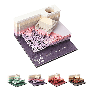Artropad Kiyomizu Temple Series Omoshiroi Block 3D Notepad With Pen Holder