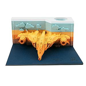 Artropad Funny Airplane Model Omoshiroi Block 3D Notepad With Pen Holder