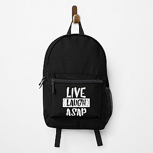 live laugh asap - inspirational black &amp; white Backpack RB0111