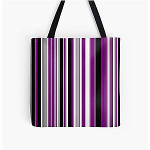 Asexual Flag Bags - Asexual Pride Flag Colors All Over Print Tote Bag RB1901