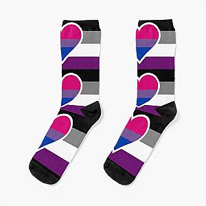 Biromantic Asexual Flag - Asexual Biromantic Flag  Socks RB1901