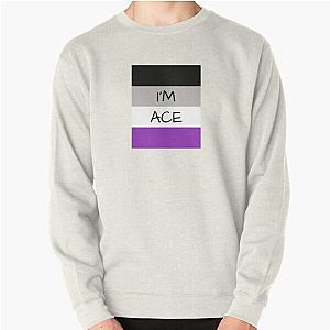 Asexual Flag Sweatshirts - ASEXUAL FLAG I'M ACE ASEXUAL T-SHIRT Pullover Sweatshirt RB1901