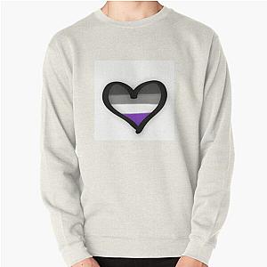 Asexual Flag Sweatshirts - Asexual Heart Pullover Sweatshirt RB1901