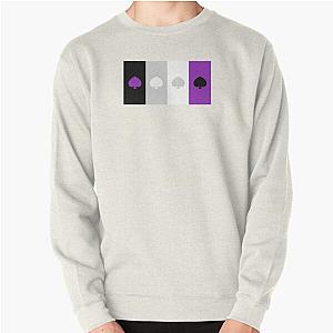 Asexual Flag Sweatshirts - ASEXUAL FLAG ASEXUAL ACE OF SPADES ASEXUAL T-SHIRT Pullover Sweatshirt RB1901