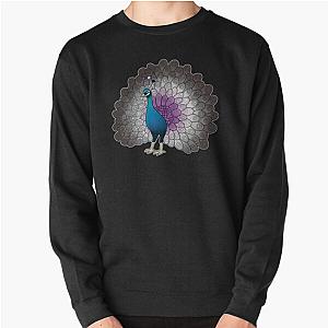 Asexual Flag Sweatshirts - Asexual Pride Peacock Pullover Sweatshirt RB1901