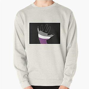 Asexual Flag Sweatshirts - Asexual Pride Flag Hand Pullover Sweatshirt RB1901