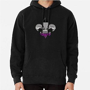 Asexual Flag Hoodies - Asexual Pride Flag Fleur de Lis T-Shirt Pullover Hoodie RB1901