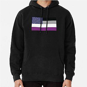 Asexual Flag Hoodies - Asexual American Flag Pullover Hoodie RB1901