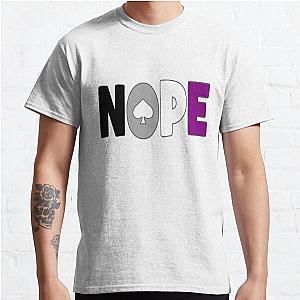 Asexual Flag T-Shirts - Asexual NOPE Asexual Activism Asexual Flag Asexual Colors Asexual Supporter Funny Asexuals Meme Gift Asexuality Gift LGBT LGBTQ Gay Classic T-Shirt RB1901