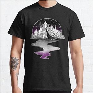 Asexual Flag T-Shirts - Asexual Flag Mountain River Classic T-Shirt RB1901