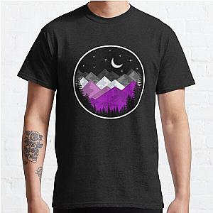 Asexual Flag T-Shirts - Asexual Pride Mountain Classic T-Shirt RB1901