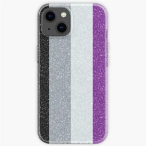 Asexual Flag Cases - Asexual Pride Flag Glitter iPhone Soft Case RB1901