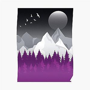 Asexual Flag Posters - Asexual Art Landscape Poster RB1901