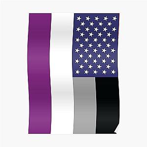 Asexual Flag Posters - Asexual American Flag Poster RB1901