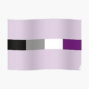 Asexual Flag Posters - Subtle Asexual Flag  Poster RB1901