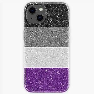 Asexual Flag Cases - Faux  Glitter Asexual Pride Flag iPhone Soft Case RB1901