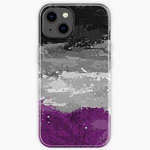 Asexual Flag Cases - Asexual Paint Splatter Flag iPhone Soft Case RB1901