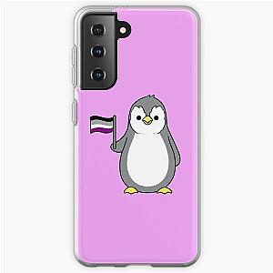 Asexual Flag Cases - Penguin with Asexual Pride Flag Samsung Galaxy Soft Case RB1901