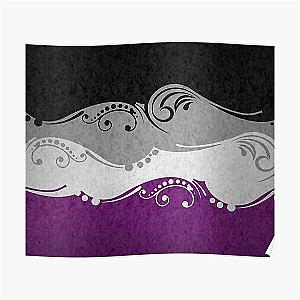 Asexual Flag Posters - Asexual Ornamental Flag Poster RB1901