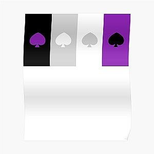 Asexual Flag Posters - ASEXUAL FLAG ASEXUAL ACE OF SPADES ASEXUAL T-SHIRT Poster RB1901