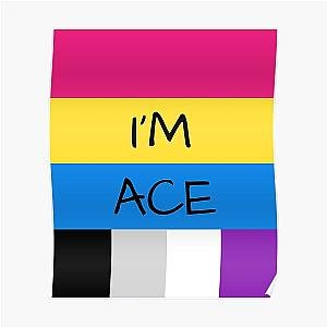 Asexual Flag Posters - Panromantic Flag Asexual Flag Asexual I'm Ace T-Shirt Poster RB1901