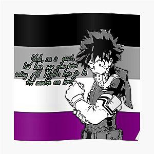 Asexual Flag Posters - My Hero Academia Deku Asexual Pride Flag Meme Poster RB1901