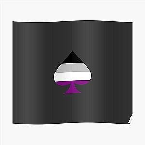 Asexual Flag Posters - Asexual Pride Symbol with Asexual Flag Colors Poster RB1901