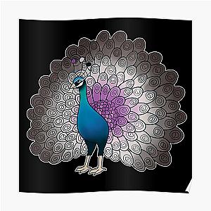 Asexual Flag Posters - Asexual Pride Peacock Poster RB1901