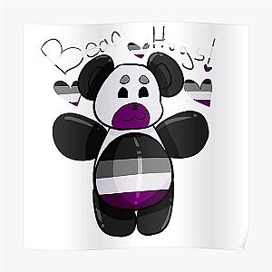 Asexual Flag Posters - Asexual Pride Flag Bear Poster RB1901