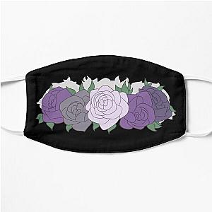 Asexual Flag Face Masks - Asexual Pride Flower Crown Flat Mask RB1901