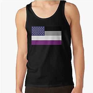 Asexual Flag Tank Tops - Asexual American Flag Tank Top RB1901