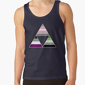 Asexual Flag Tank Tops - Demigirl Asexual Aromantic Three Triangles Tank Top RB1901